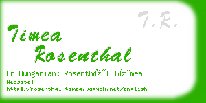 timea rosenthal business card